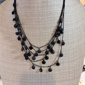 Vera Wang Black Beaded Necklace